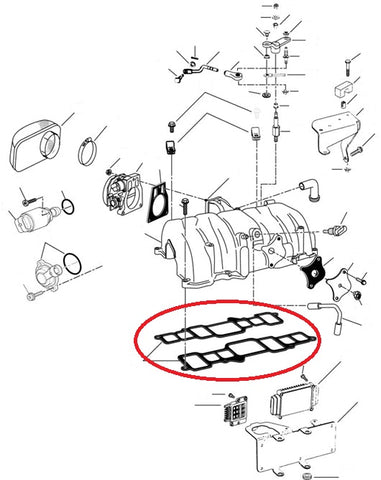 Volvo Penta 3857475 Genuine OEM 7.4L 8.2L Stern Drive Upper Manifold Gasket