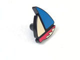 D Lawless Hardware PBF956Y-RWB Metal 1-3/4" Red & Blue Sailboat Knob