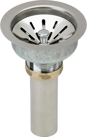 Elkay LK99FC Type 304 Stainless Steel Body 3-1/2" Fireclay Sink Deluxe Drain