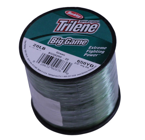 Berkley BGQS20C-22 Trilene Big Game 20lb Text X 650yd Green Monofilament Fishing Line