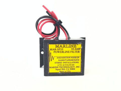 Marline Marine Technology MAR-SP10 Marine Boat 10A 12V Powerline Noise Filter