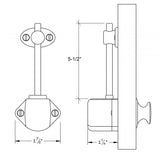 Lowe Hardware 6091 + 7004 Chrome 5-1/2" Push Button Drawer Latch