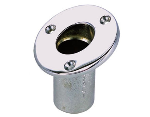 Perko 0219DP1CHR Boat Marine Chrome Plated Bronze Angled Flush Flag Pole Socket