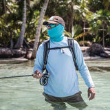 Buff 01-2021 Coolnet UV+ UPF 50 Protection Solid Pool XL Adult Neck Gaiter Neckwear Headwear