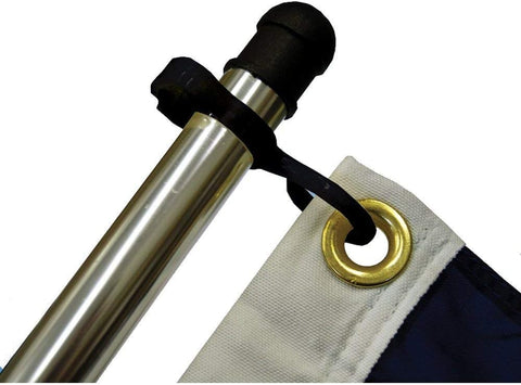 Taylor Made 57928 Boat Marine Black Nylon 7/8" to 1" Pole Charlevoix One-Piece Flag Clip