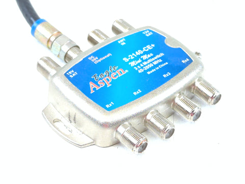 Eagle Aspen S-2140-CE+ Mini Max Satellite 3×4 Multi-Switch with Power Adaptor