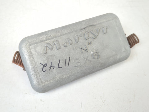 Boat Marine Size "N" 3" X 6" Zinc Anode Hull Plate with Bonding Wire Martyr CMPNWZ