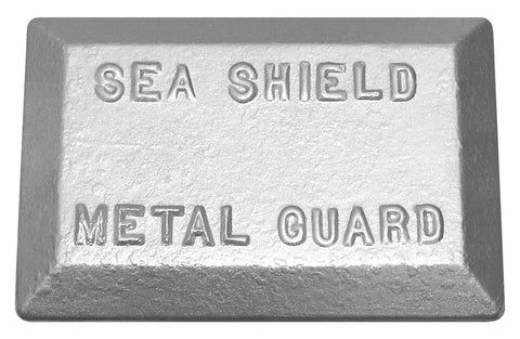 Boat Marine Size "O" 4" X 6" Zinc Anode Hull Plate Sea Shield ZP-4 - Second Wind Sales