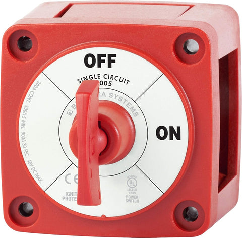 Blue Sea Systems 6005 m-Series Mini On-Off Red 48V DC Single Circuit Battery Switch