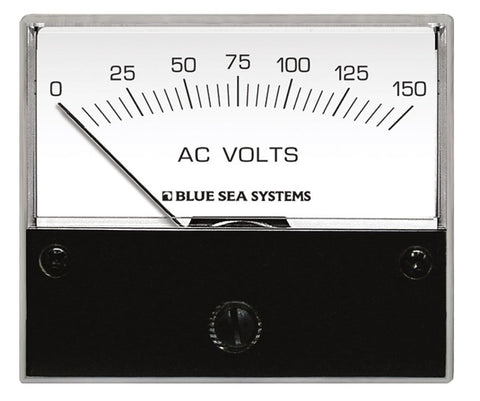 Blue Sea Systems 9353 2-3/4" 0-150 Volts Analog Expanded Scale AC Voltmeter