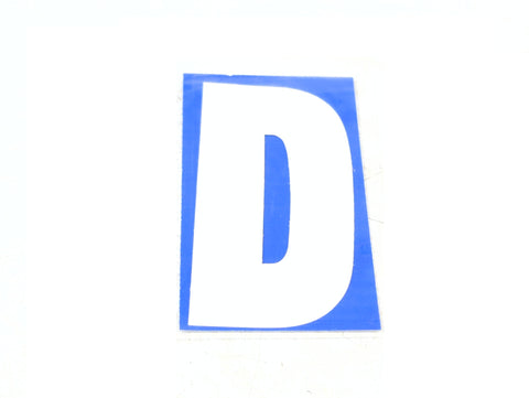 Hardline Products 3SCWPD Boat Marine Grade 3" White Letter D Registration Each