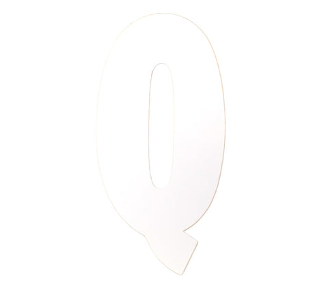 Hardline Products 3SCWPQ Boat Marine Grade 3" White Letter Q Registration Each