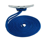 Sea Dog 302110015BL-1 BLUE 3/8" X 15' Double Braid Nylon Dock Line with Eye Splice