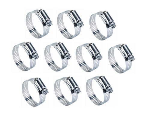 DuPage 35345/B32H Precision Brand B-H 1-9/16" to 2-1/2" Stainless Steel Hose Clamp 10-Pack