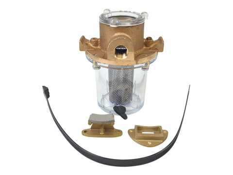 Groco ARG-500-S Boat Marine 1/2" Bronze Sea / Raw Water Strainer with 304 Stainless Steel Basket