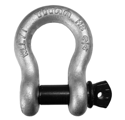 Titan Marine 10319612 High Strength 1/2" Hot Dipped Galvanized Steel Shackle