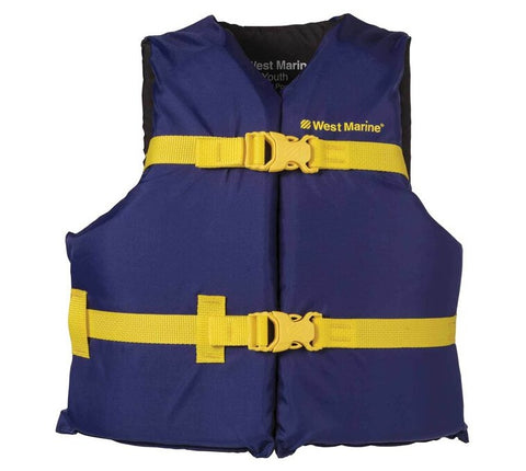 West Marine 14897284 USCG Type III 50 to 90lb Youth Runabout Life Jacket Vest