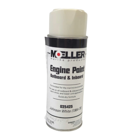 Moeller 25425 Boat Marine Johnson White 1964-1976 Outboard Engine Spray Paint