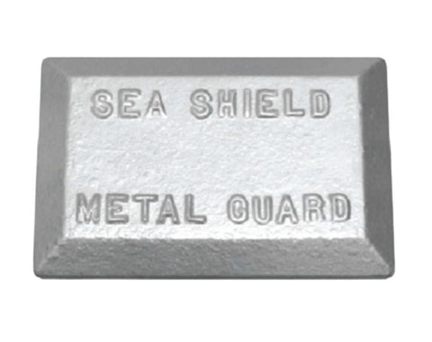 Boat Marine Size “M” 2-1/2" X 4-1/2" Zinc Anode Hull Plate Sea Shield ZP-2 ZP-M - Second Wind Sales