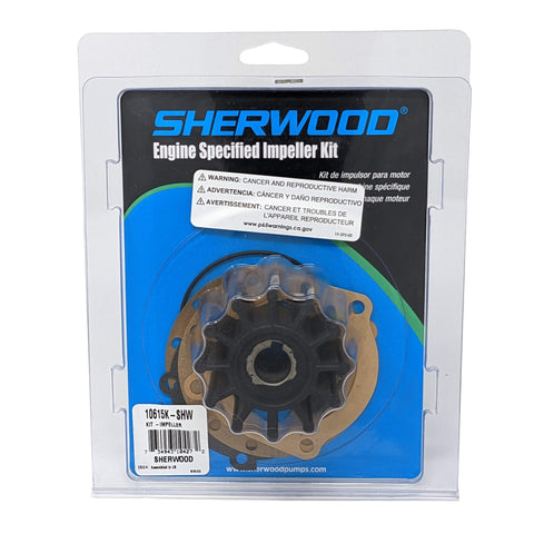 Sherwood 10615K Genuine OEM 2-9/16" X 1-5/8" Neoprene 12-Blade Water Pump Impeller Kit