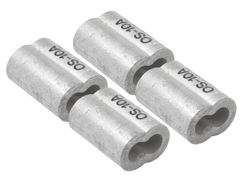 ARM Sangyo OS-10A Aluminium 10mm Wire Rope Rigging Swage Oval Sleeve 4-Pack - Second Wind Sales