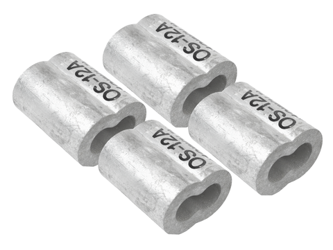 ARM Sangyo OS-12A Aluminium 12mm Wire Rope Rigging Swage Oval Sleeve 4-Pack - Second Wind Sales