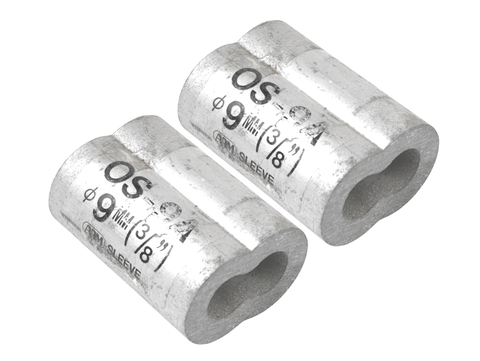 ARM Sangyo OS-9A Aluminium 9mm Wire Rope Rigging Swage Oval Sleeve 2-Pack - Second Wind Sales