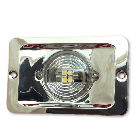 Marinebeam N2-135-SS Boat Marine 12V 3-1/4" X 5" Stainless Steel LED Transom Light - Second Wind Sales