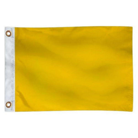 Taylor Made 32185 Boat Marine Nylon 12" X 18" Solid Yellow Quarantine Flag - Second Wind Sales