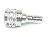 Suzuki 65750-95510 Chrome Plated Brass Female 3/8" Barb Fuel Line Connector Moeller 033487-10 05785 Tempo Marine 240100 487LSF - Second Wind Sales