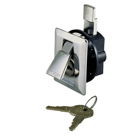 Perko 0921DP0CHR Boat Marine Chrome Plated Flush Lock and Latch with 2 Keys