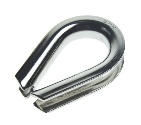 QMH 414S-10 Boat Marine Heavy Duty 316 Stainless Steel 3/8" Wire Rope Thimble