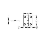 Sea Dog 201080-1 Boat Marine 2” X 3” Stainless Steel Butt Hinge 2-Pack