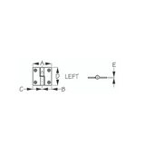 Sea Dog 204511L-1 Boat Marine Brass 1-1/2" X 1-1/2" Left Side Take-Apart “H” Butt Hinge 2-Pack