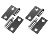 Sea Dog 204515-1 Boat Marine Chrome Brass 1-1/2" X 2” Right Side Take-Apart “H” Butt Hinge 2-Pack