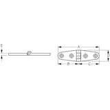 Sea Dog 205400-1 Boat Marine 5-7/8" X 1-1/8" Stainless Steel Strap Hinge 2-Pack - Second Wind Sales