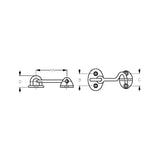 Sea Dog 222112-1 Boat Marine Chrome Plated Brass 2-1/2" Door Hook