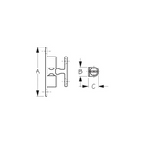 Sea Dog 222821-1 Boat Marine Chrome Brass 1-11/16" X 5/16" Stud Catch 2-Pack