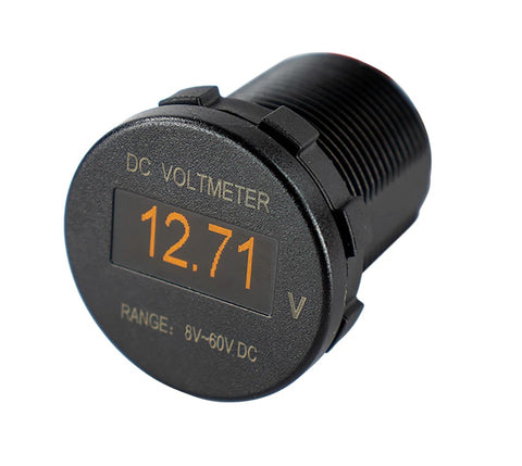 Sea Dog 421600-1 Boat Marine 1-1/2" Round OLED 8-60VDC Voltmeter