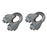 Sea Dog 159106-1 Boat Marine Galvanized Malleable 1/4" Wire Rope Clip 2-Pack