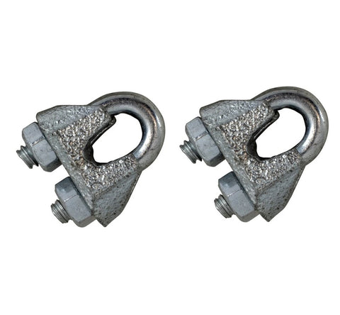 Sea Dog 159106-1 Boat Marine Galvanized Malleable 1/4" Wire Rope Clip 2-Pack