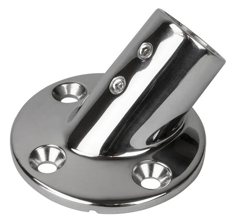 Sea Dog 280451-1 Boat Marine 316 Stainless Steel 1" O.D. Tube 45° Round Base Rail Fitting