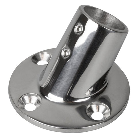 Sea Dog 280601-1 Boat Marine 316 Stainless Steel 1" O.D. Tube 60° Round Base Rail Fitting