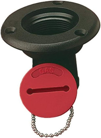 Sea Dog 357010-1 Boat Marine Nylon 1-1/2" Hose Deck Fill Gas with Red Slotted Cap