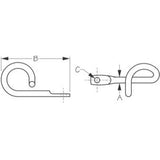 Sea Dog 195410-1 Boat Marine 304 Stainless Steel 5/16″ Main Sail Hook
