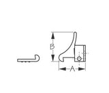 Sea Dog 222330-1 Boat Marine Chrome Brass 1-1/8" Cabinet Door Elbow Catch 2-Pack