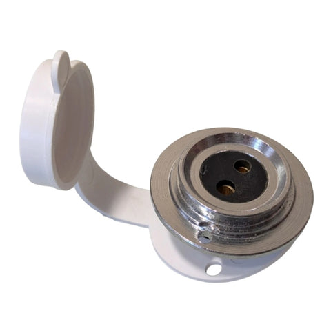Sea Dog 426143-1 Boat Marine Chrome Brass 12 Volt Polarized Cable Outlet with Cap for 426142