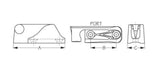Sea Dog 002182-1 Clamcleat CL218MK2 Side Entry Port Aluminum 1/8" to 1/4" Deck Rope Cleat