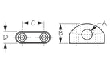 Sea Dog 082010 Boat Marine Black Nylon 3/8" Fairlead Eye