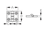 Sea Dog 202580-1 Boat Marine Black Nylon 1-1/2" X 1-3/8" Butt Hinge 2-Pack